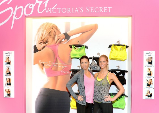 Adriana Lima and Erin Heatherton at Victorias Secret VSX Launch Event -15