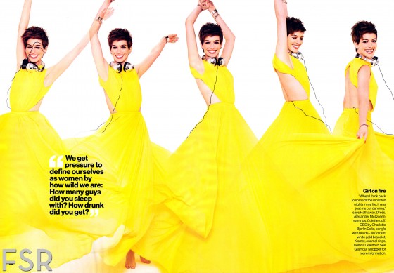 Anne Hathaway in Glamour USA Magazine January 2013