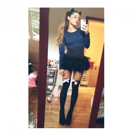Sophie's fashion blog: Ariana Grande Celebrating Halloween (Instagram