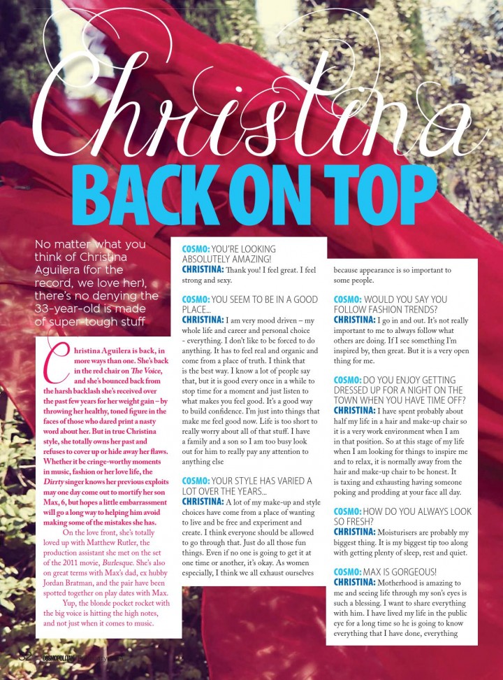 Christina Aguilera: Cosmopolitan Magazine -01