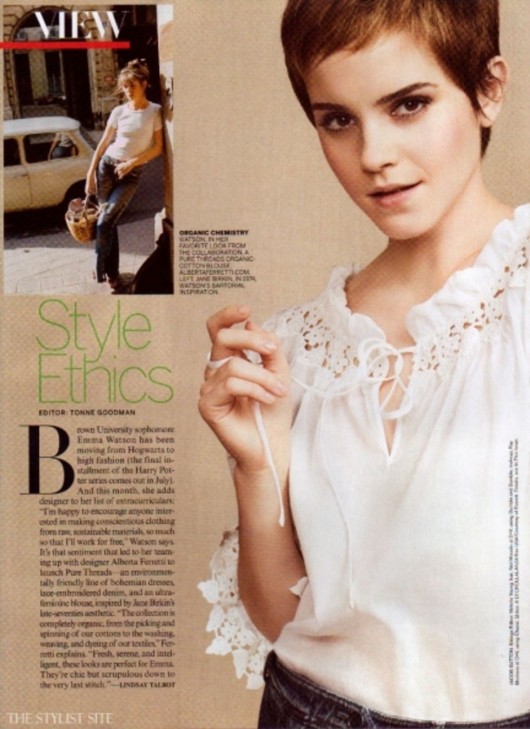 emma watson 2011 vogue cover. Emma Watson is all smiles on