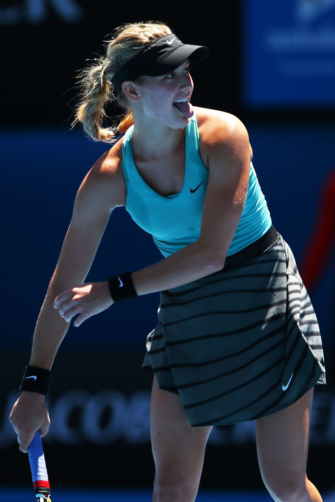 Eugenie Bouchard Vs Ana Ivanovic 2014 Australian Open In Melbourne Gotceleb