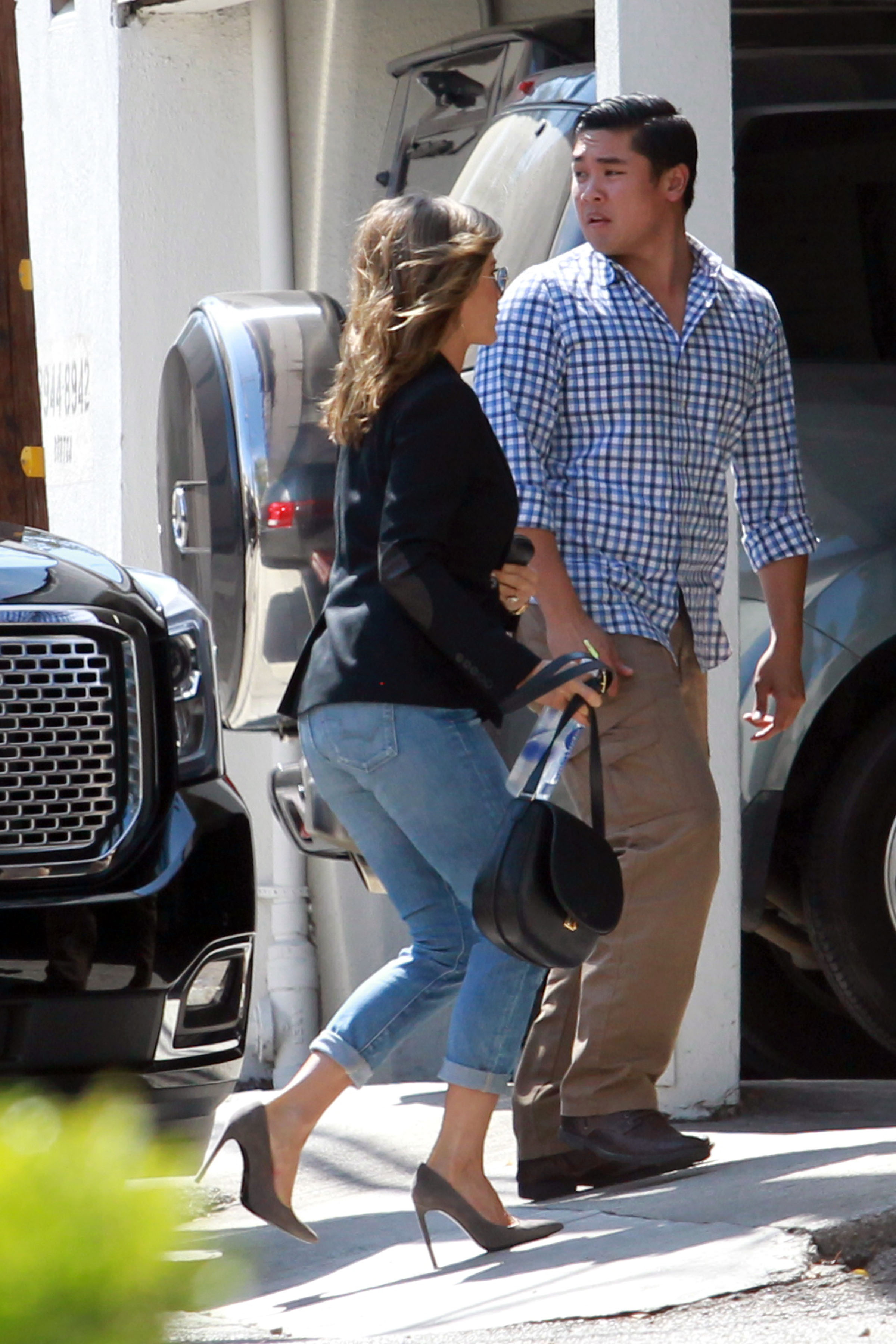 Jennifer Aniston at hair salon in Beverly Hills -01 - Full Size