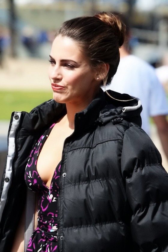 Jessica Lowndes on the set of 90210 in Santa Monica