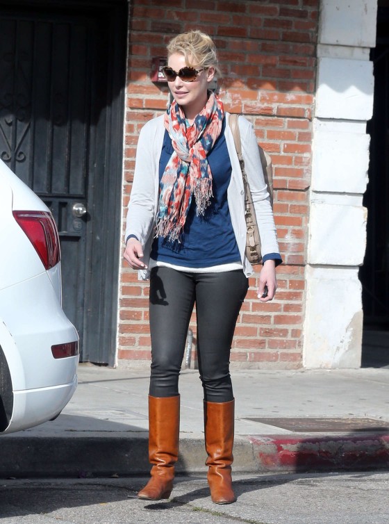 Katherine Heigl in tight pants and boots -06
