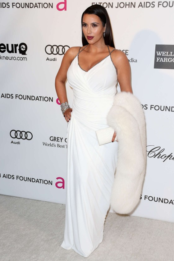 Kim Kardashian – 2013 Elton John AIDS Foundation Academy Awards Party -04