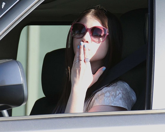 Michelle Trachtenberg Drives Away in Beverly Hills