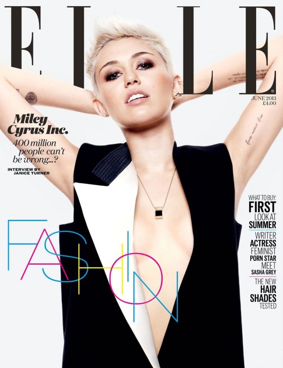 Miley Cyrus in Elle UK Magazine – June 2013 -01