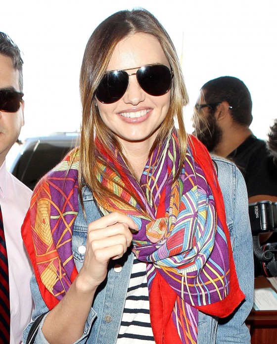 Miranda Kerr – arrives at the Los Angeles International Airport -01