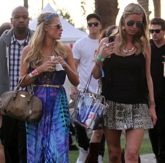 Paris and Nicky Hilton at 2013 Coachella Valley Music and Arts Festival in Indio -01