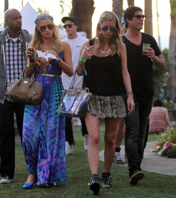 Paris and Nicky Hilton at 2013 Coachella Valley Music and Arts Festival in Indio -03