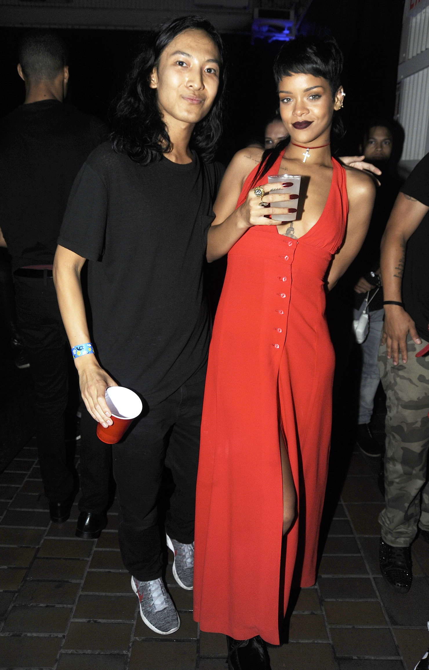 Back to post Rihanna in a red dress at New York Fashion