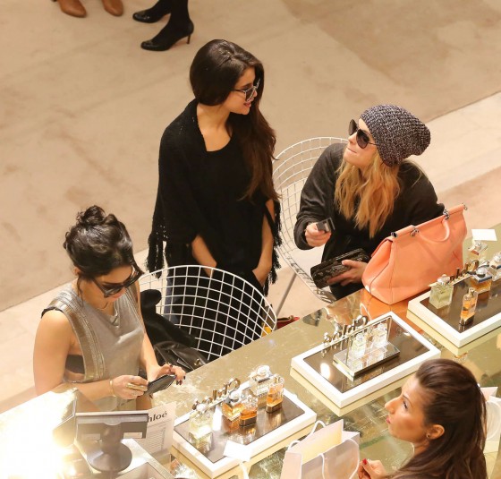 Selena Gomez with Vanessa Hudgens and Ashley Benson – Shopping Candids in Paris -12