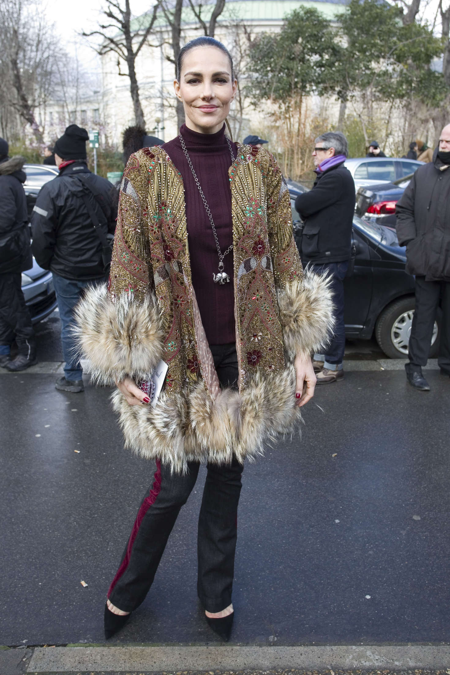 Adriana Abascal â€“ Arriving the Giambattista Valli Fashion Show 2016 in Paris