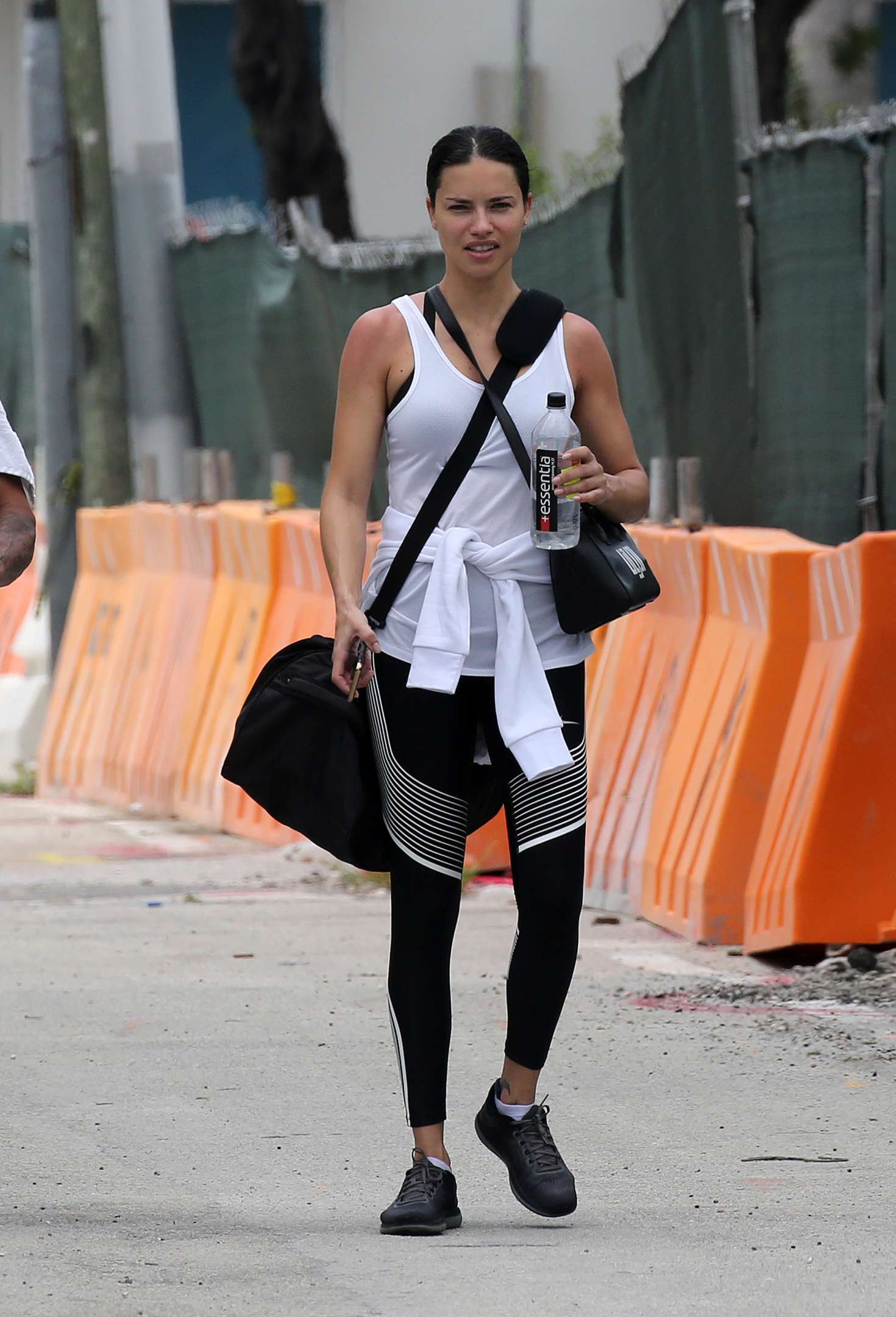 Adriana Lima in Spandex â€“ Leaves a gym in Miami