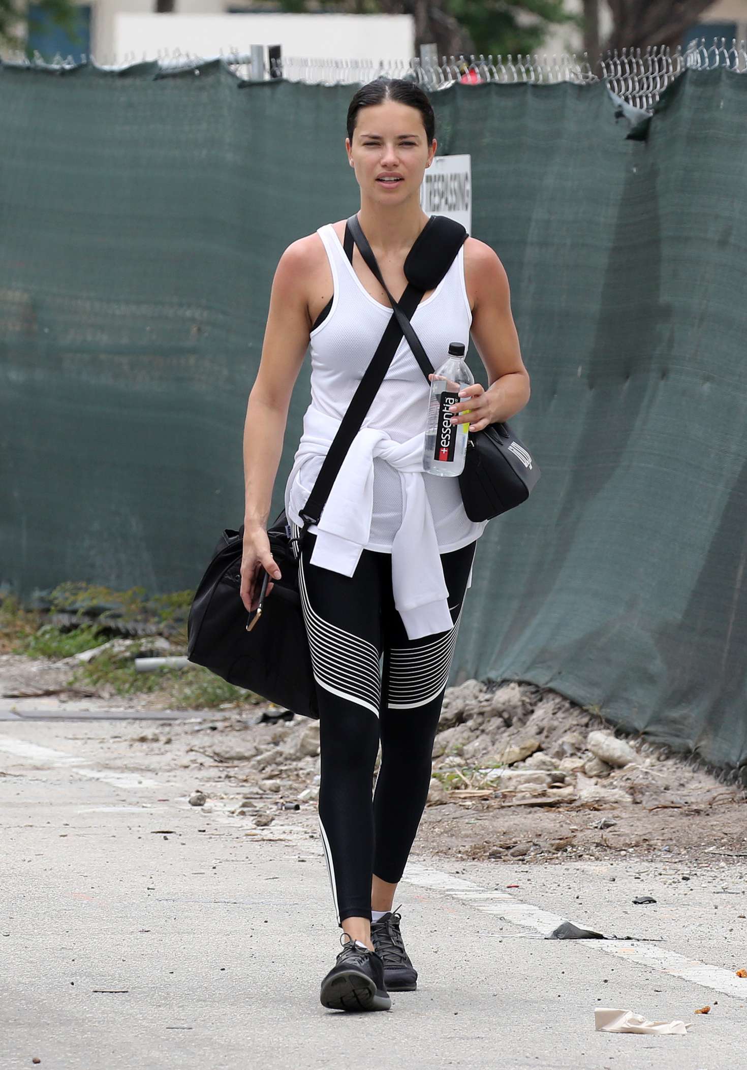 Adriana Lima in Spandex â€“ Leaves a gym in Miami