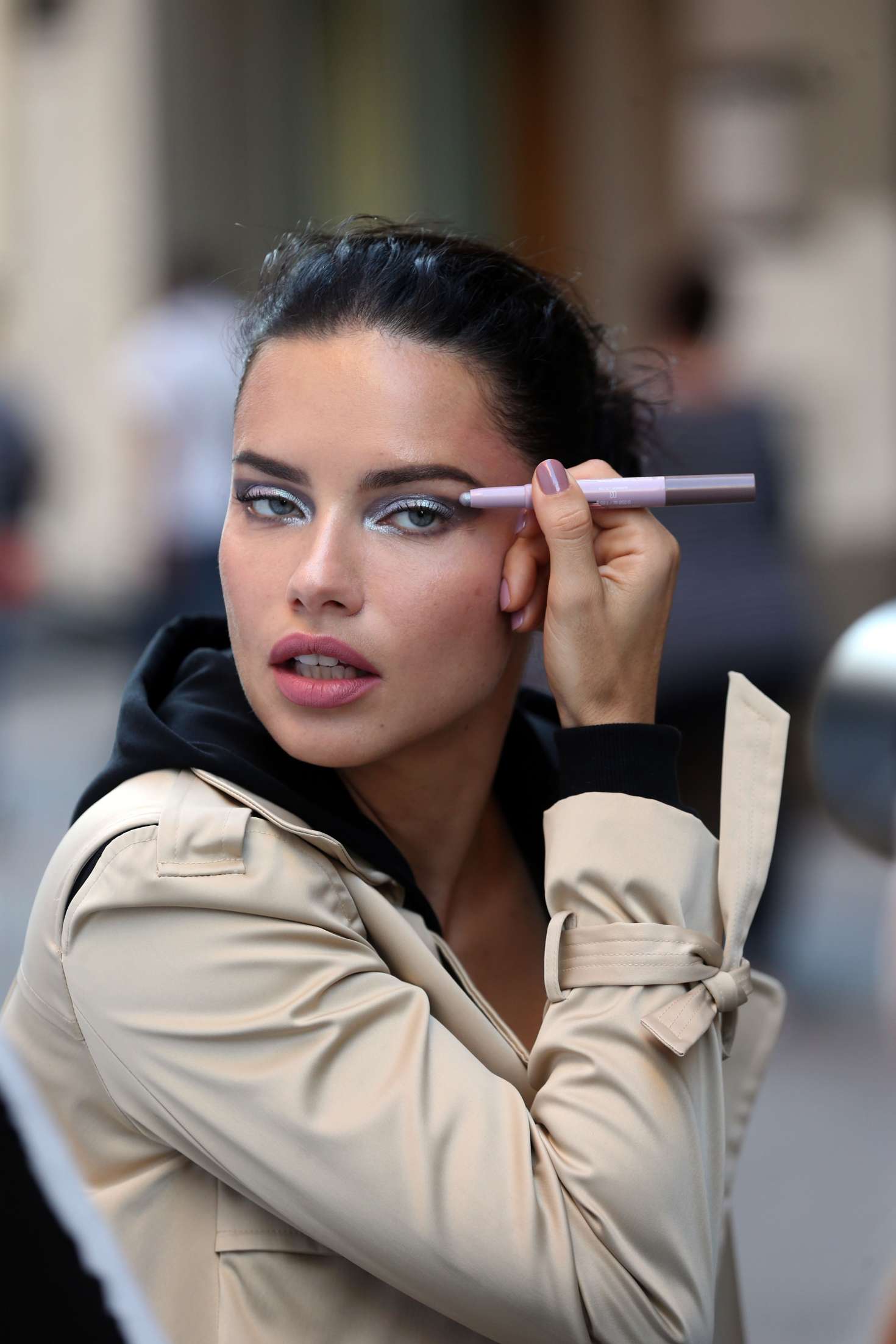 Adriana Lima â€“ Photoshoot for Maybeline Commercial in NYC