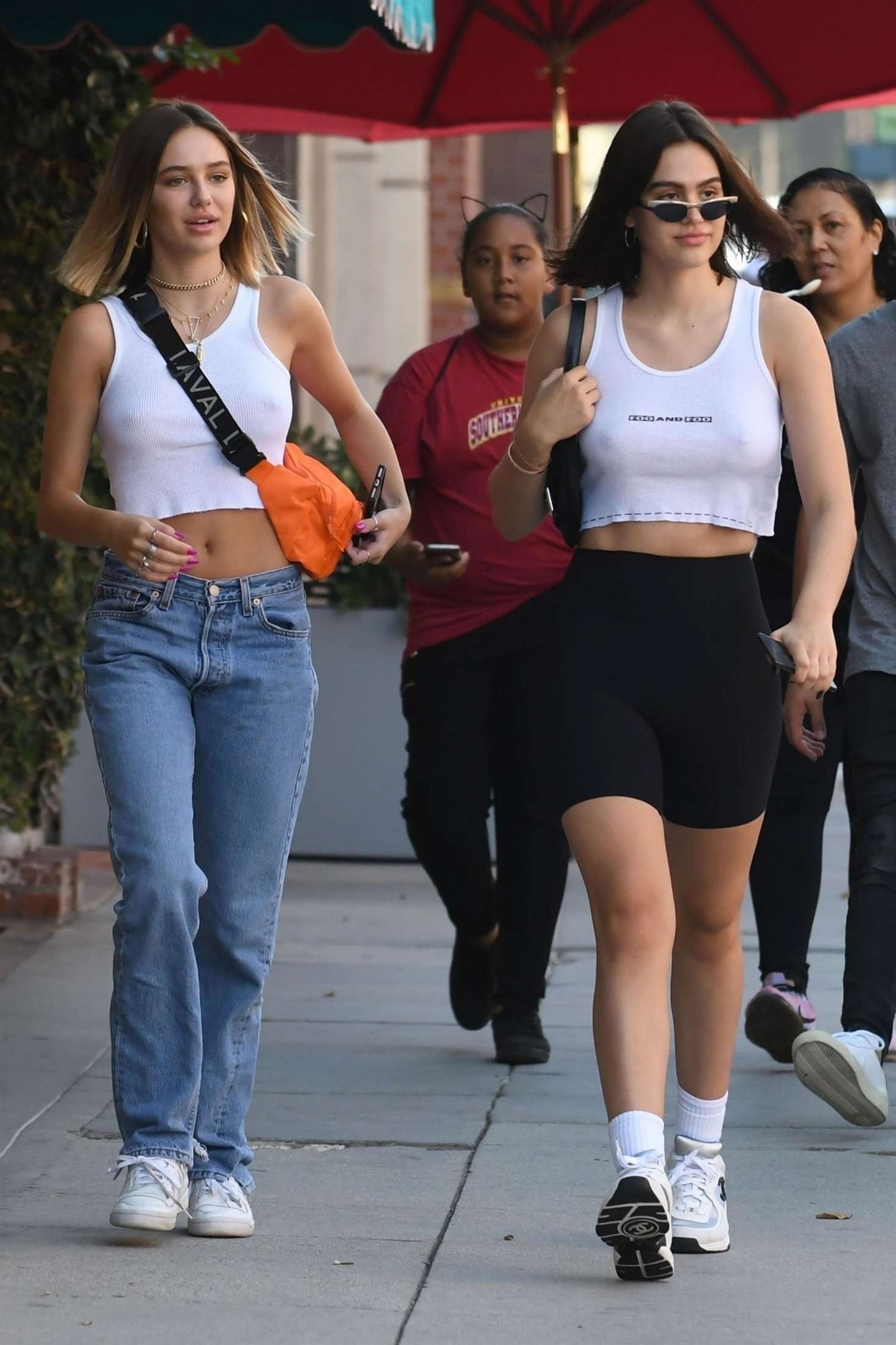 Amelia and Delilah Hamlin at a salon in Beverly Hills