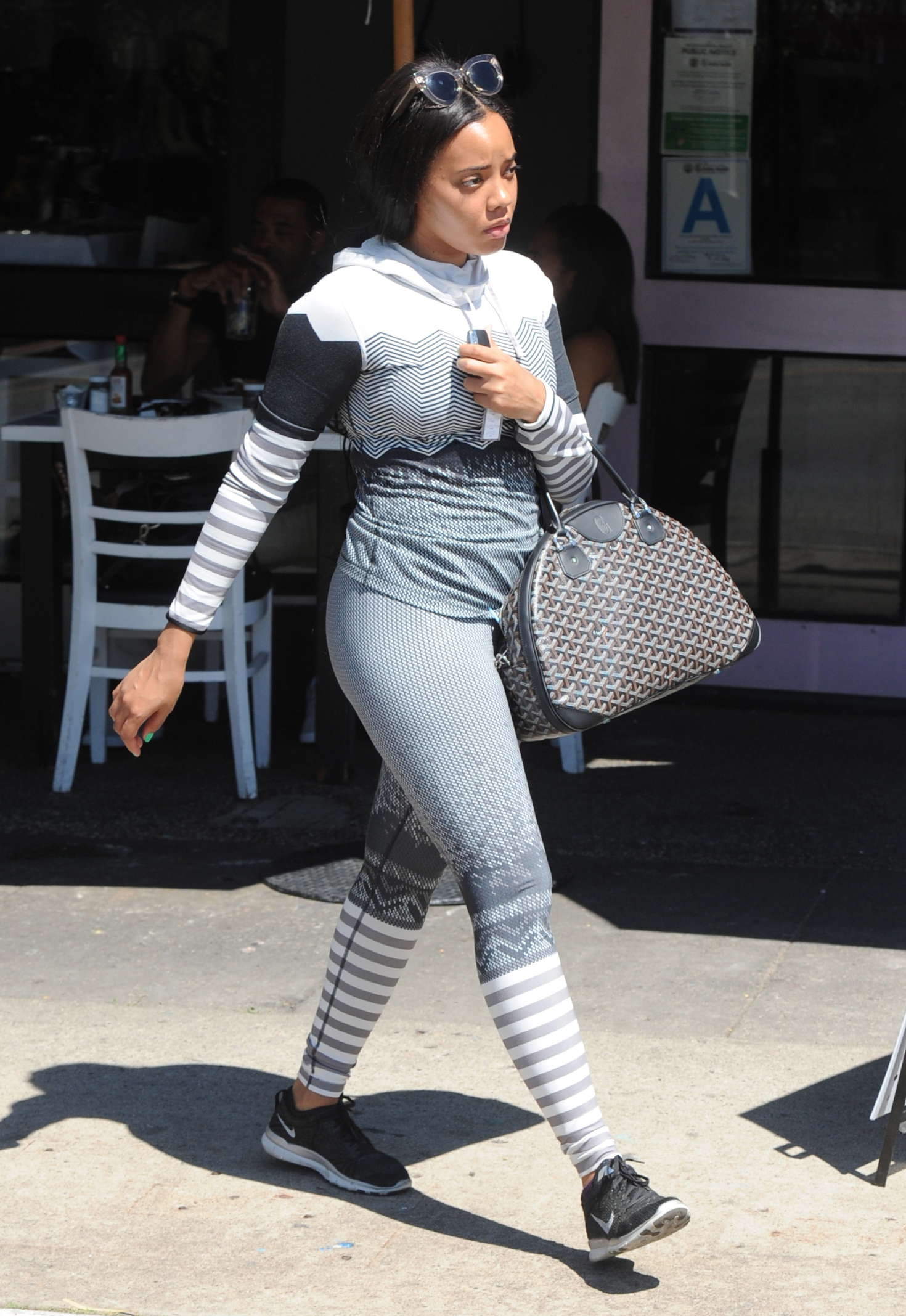 Angela Simmons in Tights out in West Hollywood