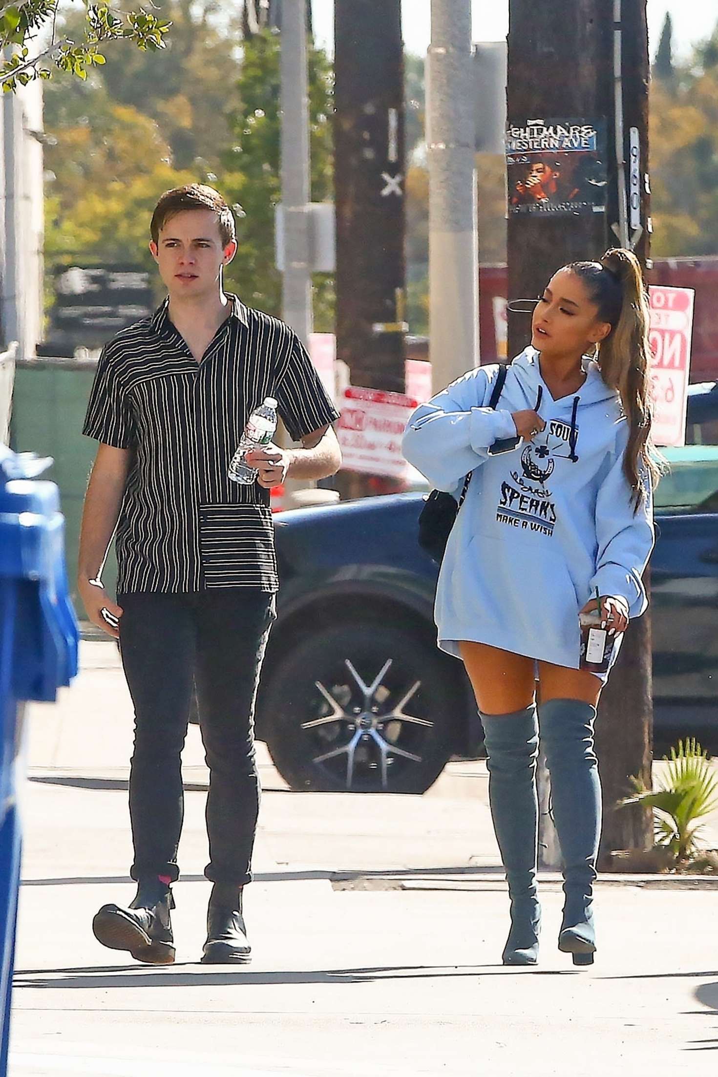 Ariana Grande â€“ Arrives at a music studio in Hollywood