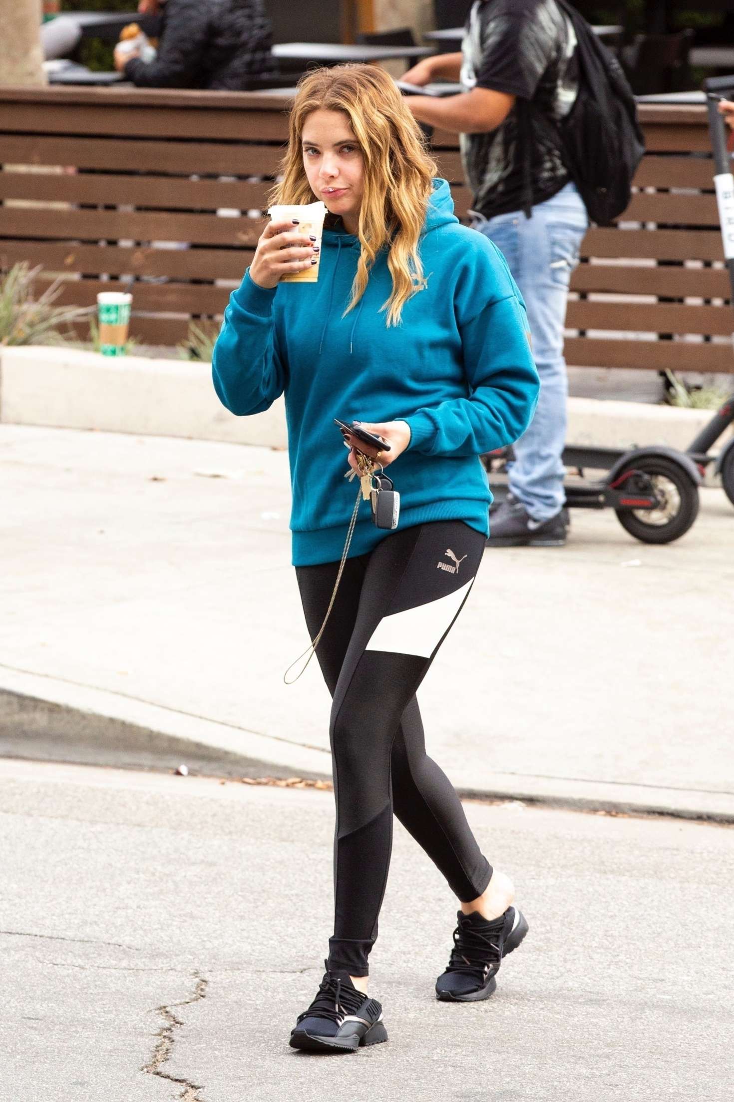 Ashley Benson â€“ Grabs her morning coffee in Los Angeles