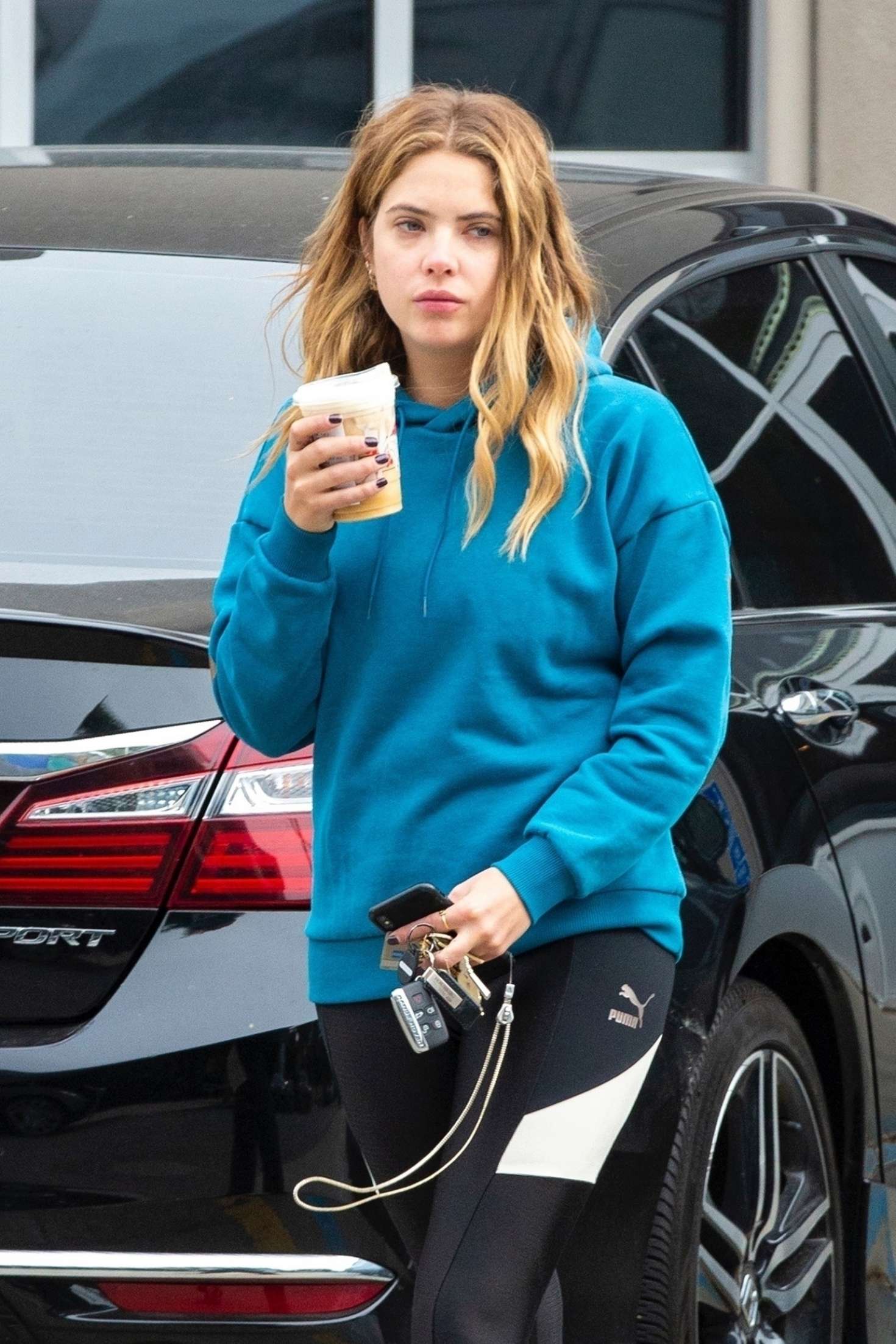 Ashley Benson â€“ Grabs her morning coffee in Los Angeles