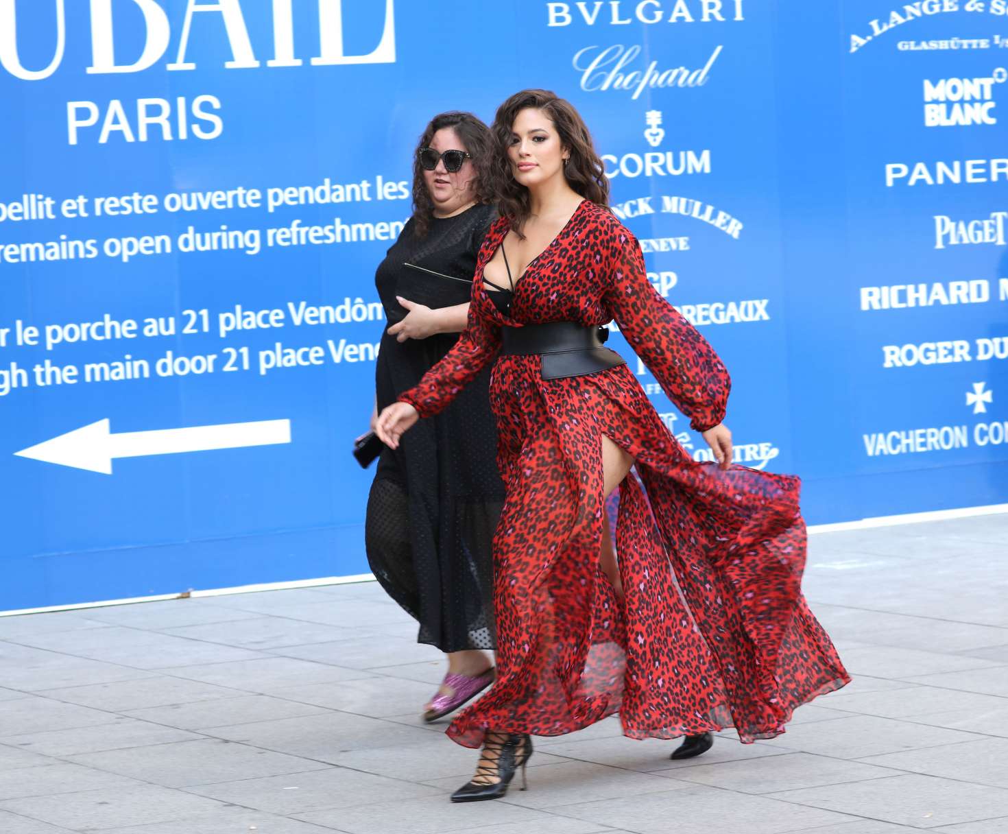 Ashley Graham â€“ Heading to Marina Rinaldi gala in Paris