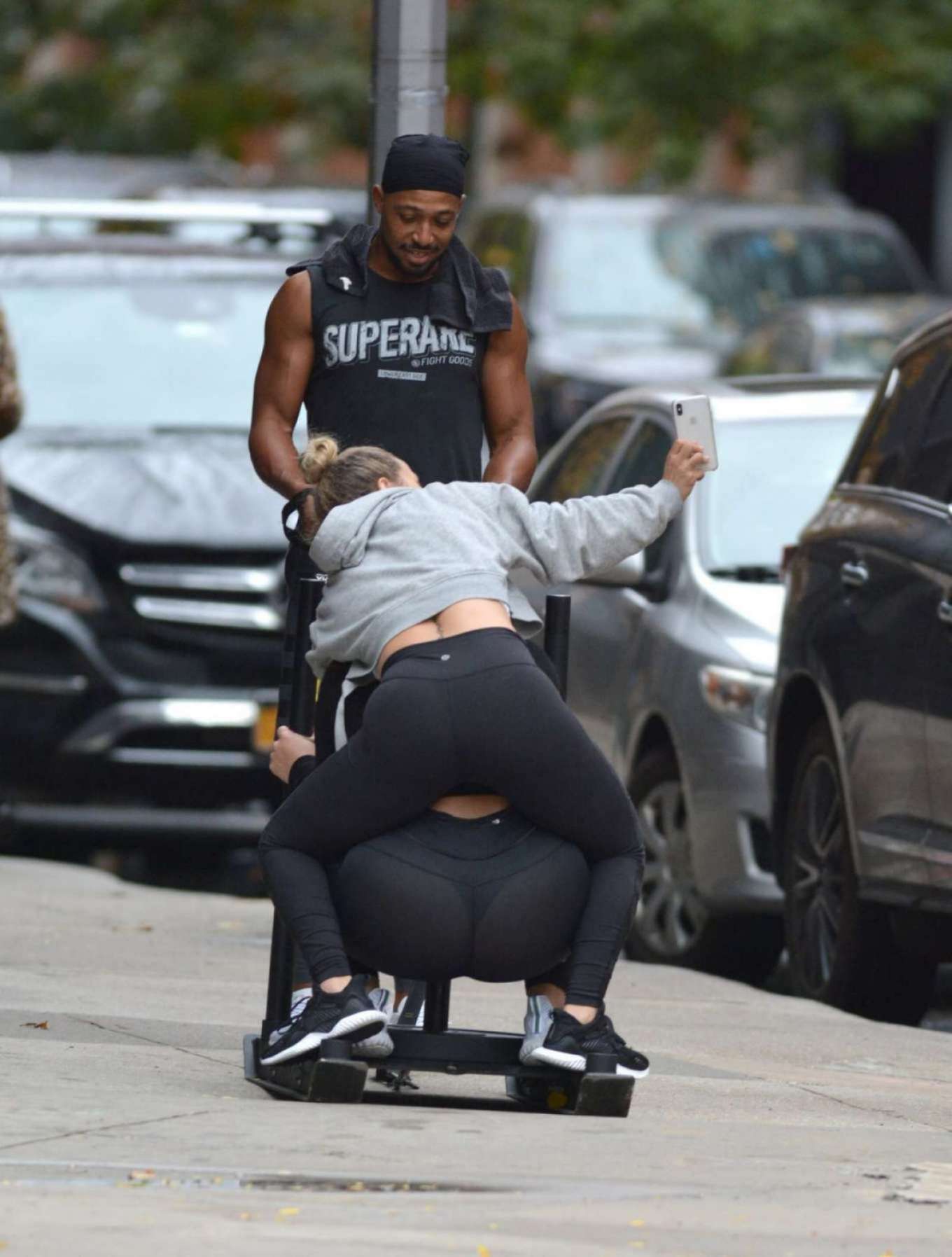 Ashley Graham in Spandex â€“ Working Out in New York