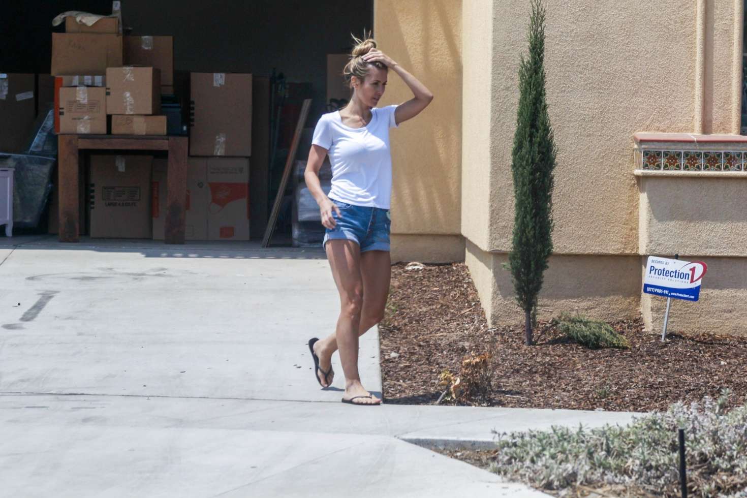 Audrina Patridge in Denim Shorts â€“ Out in Anaheim Hills