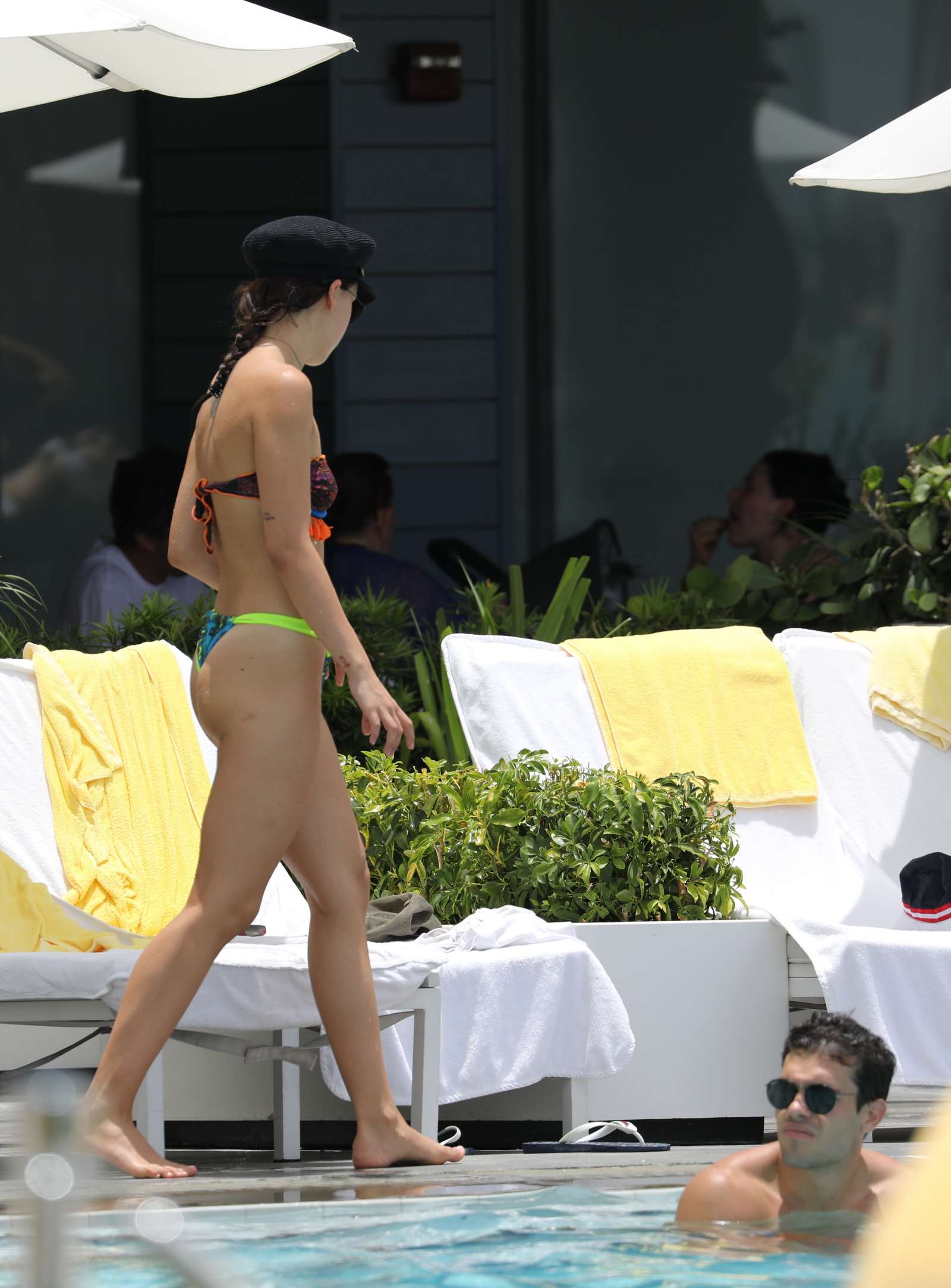 Aurora Ramazzotti in Bikini at a pool in Miami