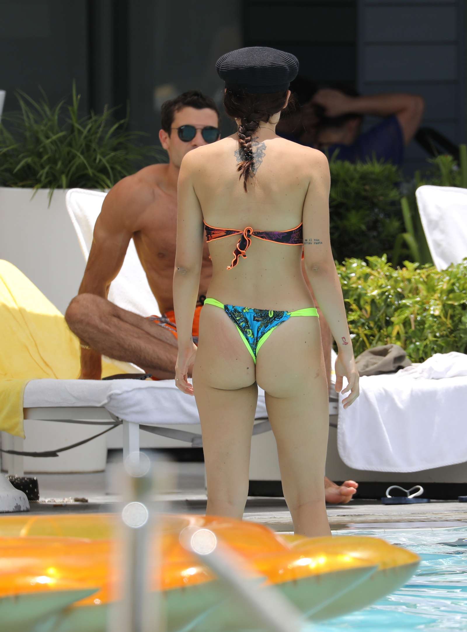 Aurora Ramazzotti in Bikini at a pool in Miami