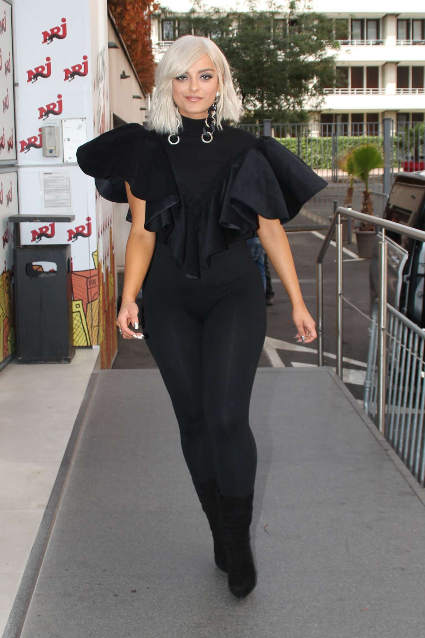 Bebe Rexha in Black Outfit â€“ Out in Paris