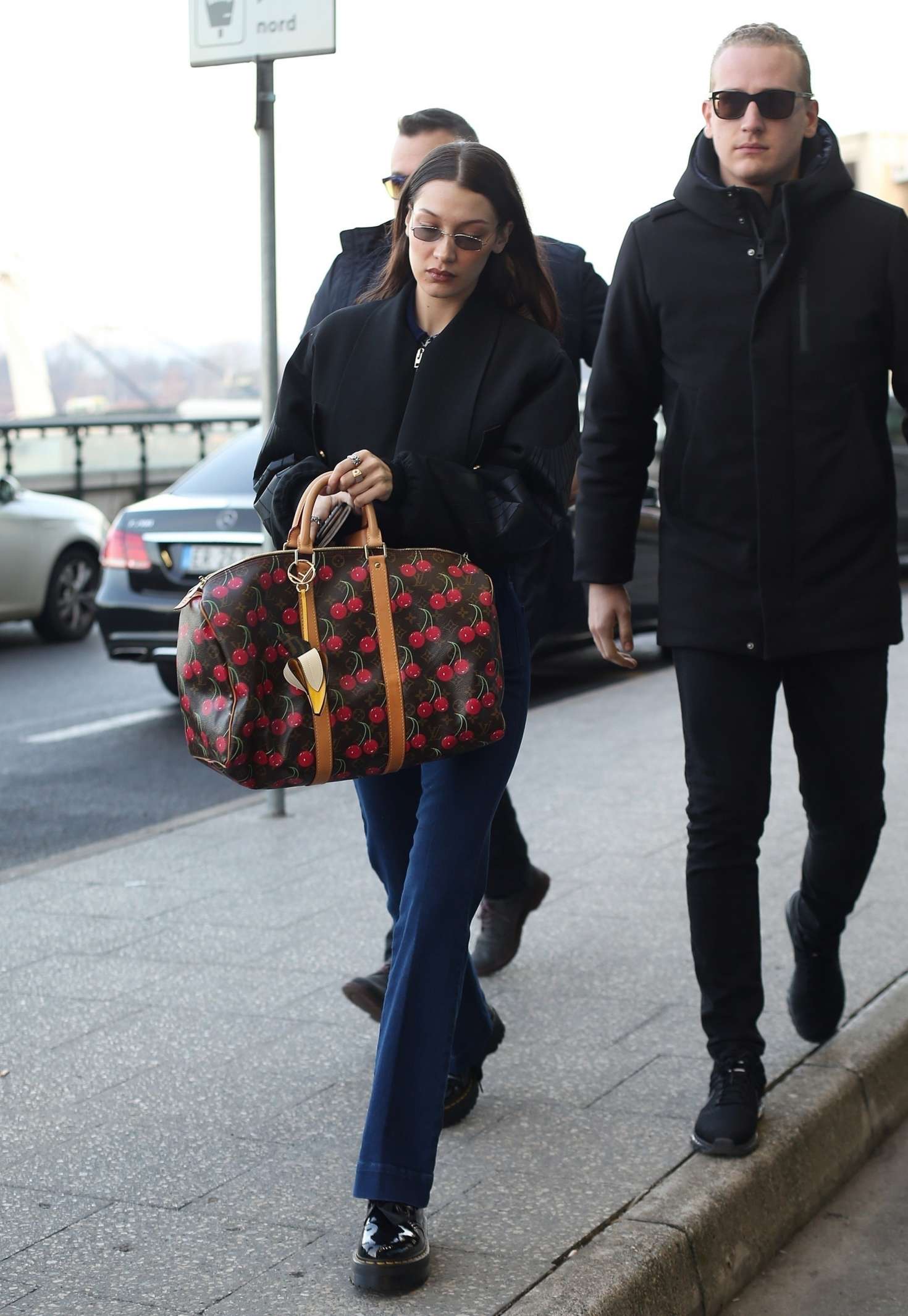 Bella Hadid â€“ Arrives at Airport in Milan