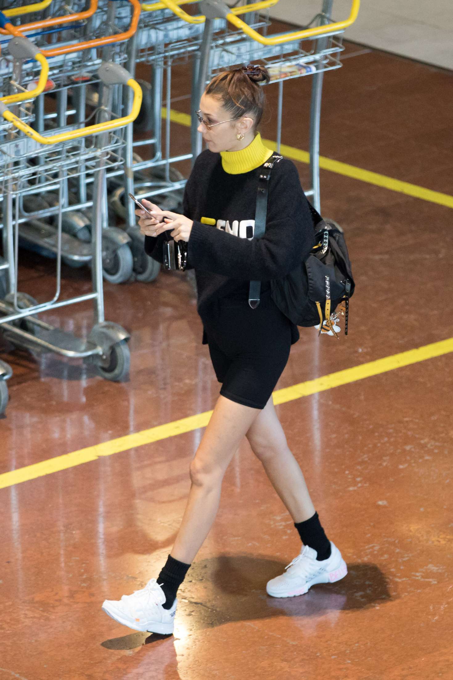 Bella Hadid â€“ Arrives at Airport in Paris
