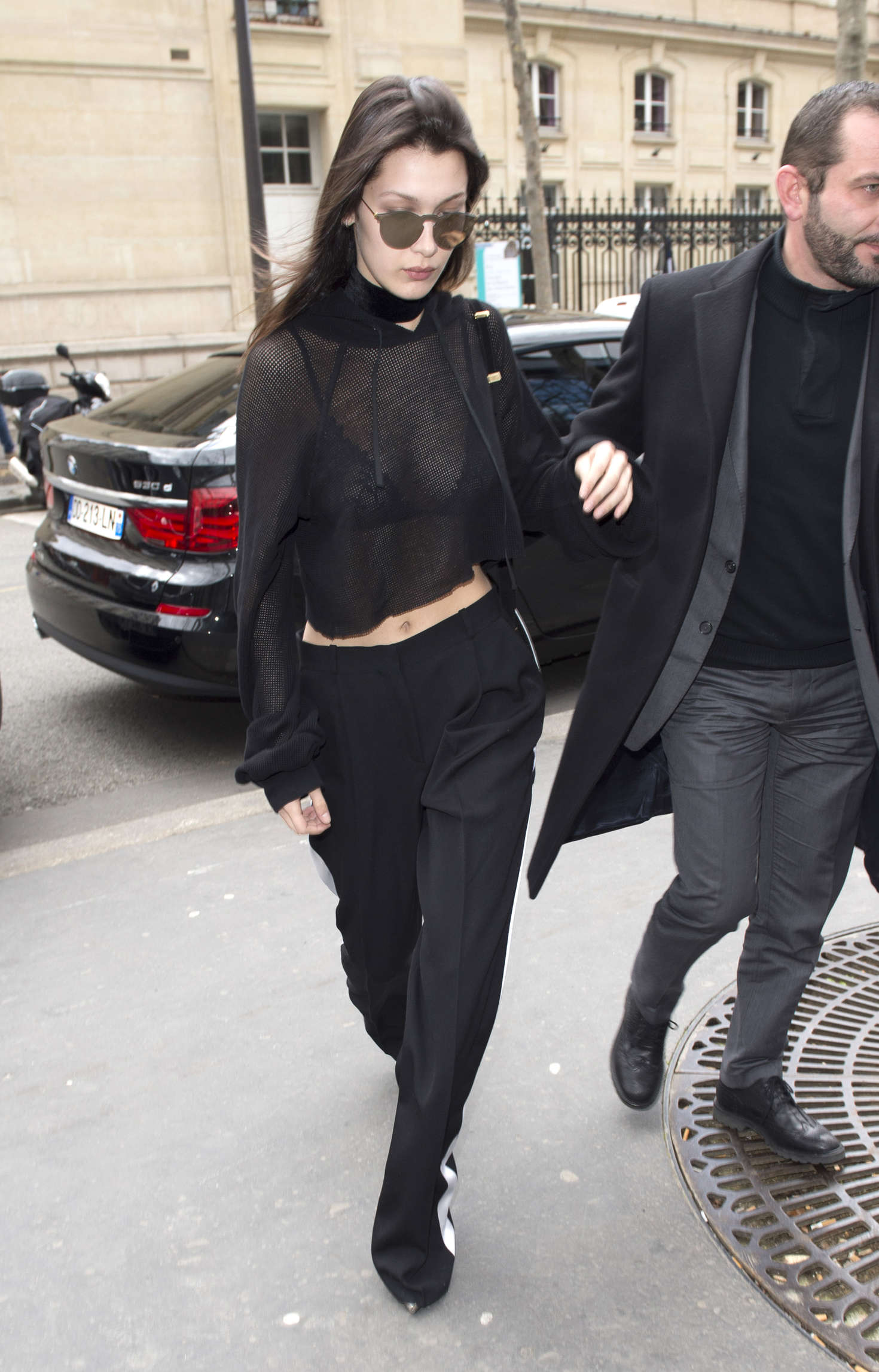 Bella Hadid â€“ Arrives at her Hotel in Paris