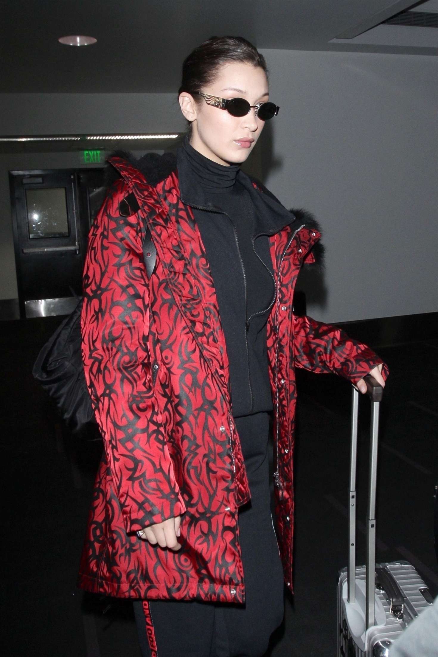 Bella Hadid â€“ Arriving at LAX Airport in Los Angeles