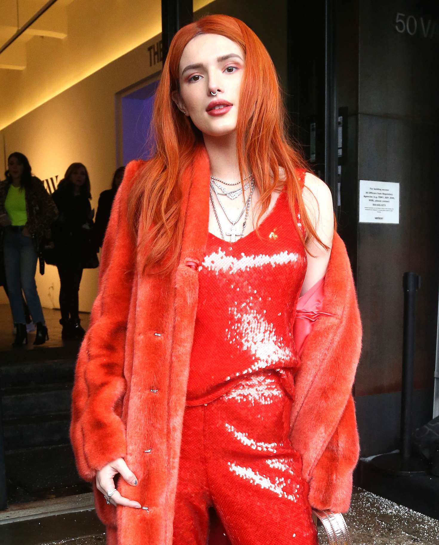 Bella Thorne â€“ Attending the Sally LaPointe Fashion Show in New York