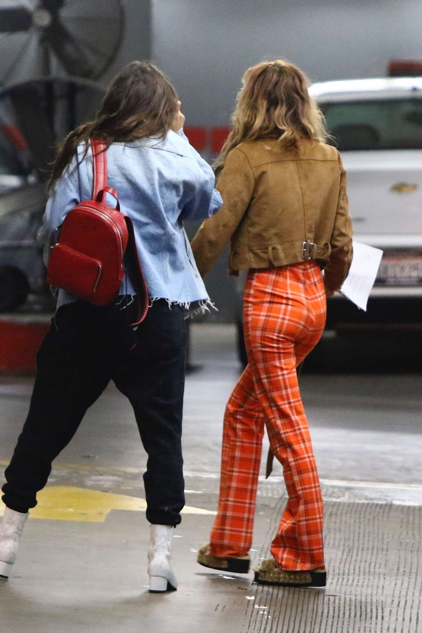 Bella Thorne in Orange Top out in Los Angeles