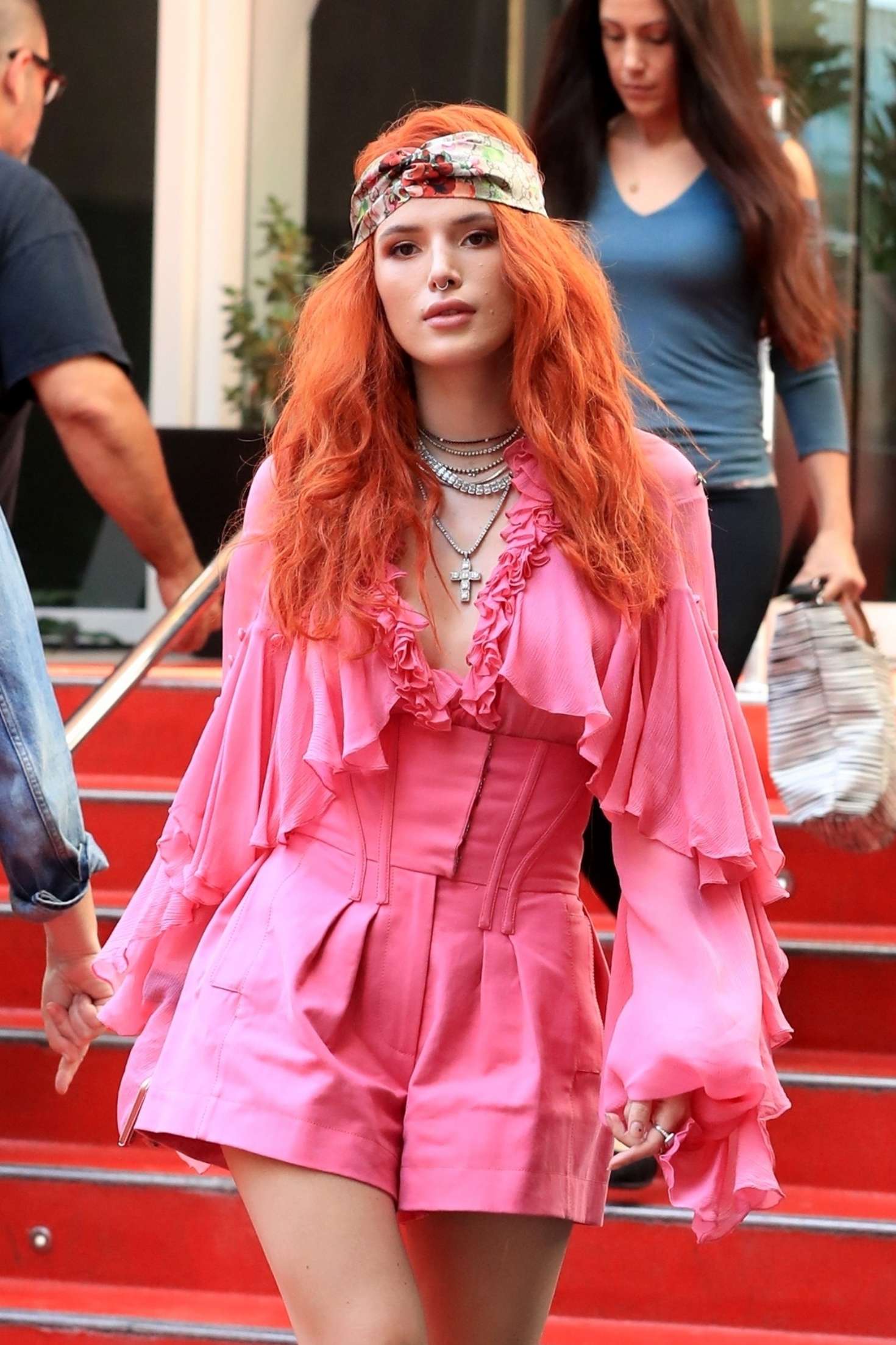 Bella Thorne in Pink â€“ Leaves the W Hotel in West Hollywood