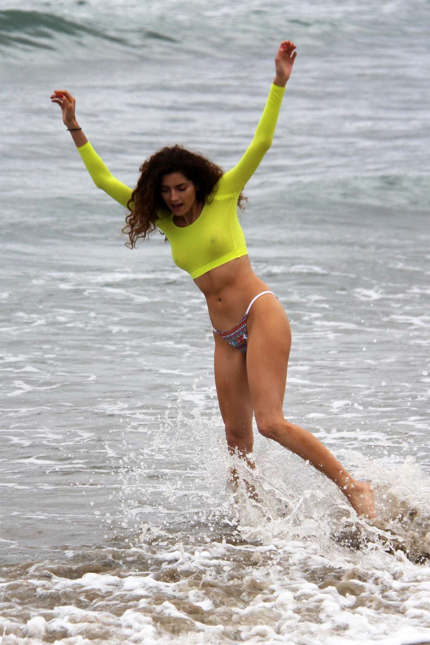 Blanca Blanco â€“ Bikini candids at the beach in Malibu