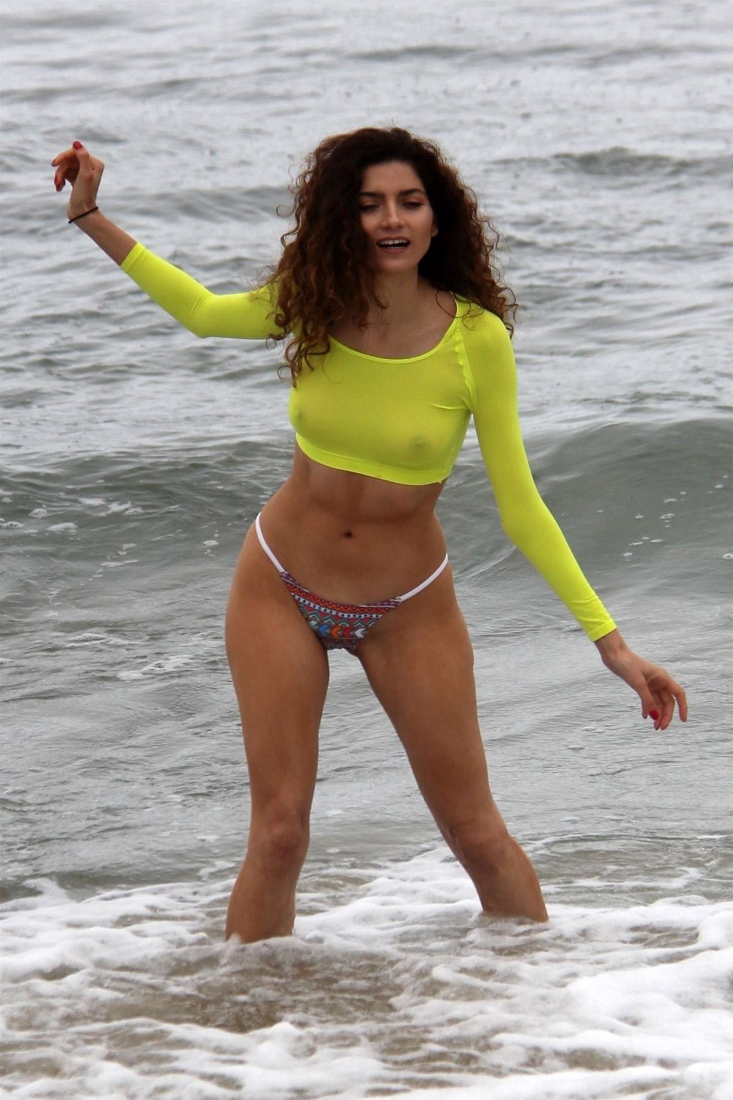 Blanca Blanco â€“ Bikini candids at the beach in Malibu