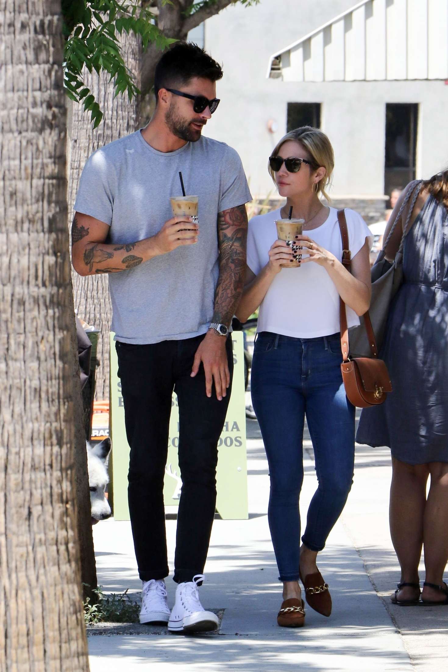 Brittany Snow and her boyfriend at Farmerâ€™s Market in Studio City