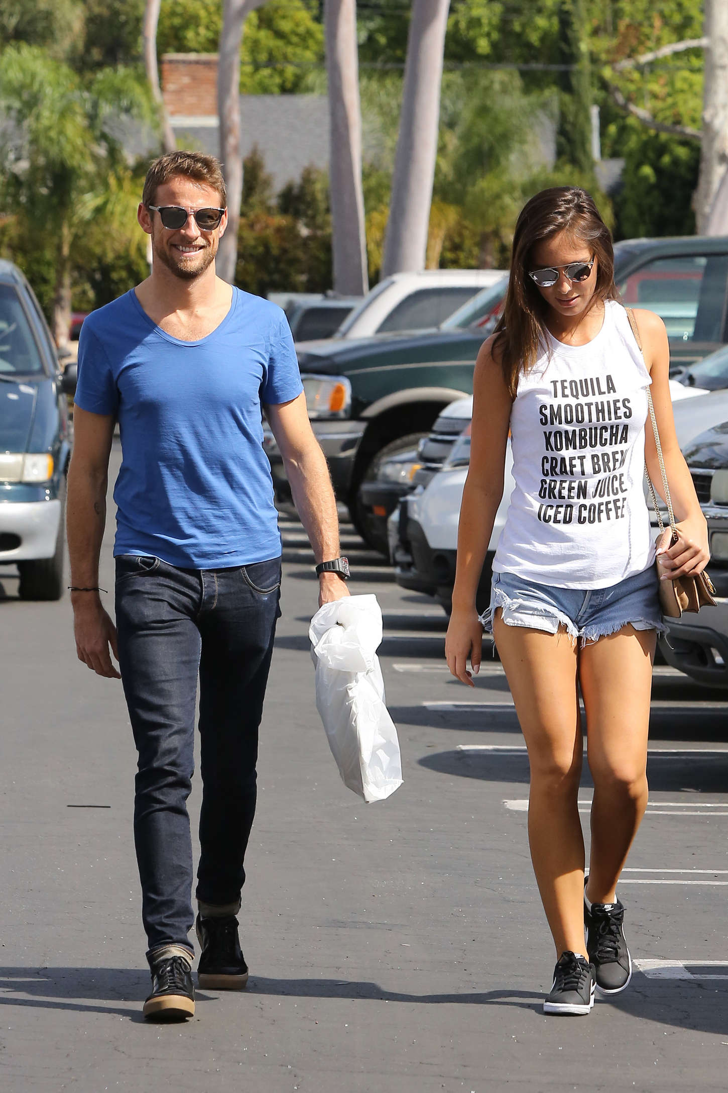 Brittny Ward and Jenson Button Shopping together in Sherman Oaks