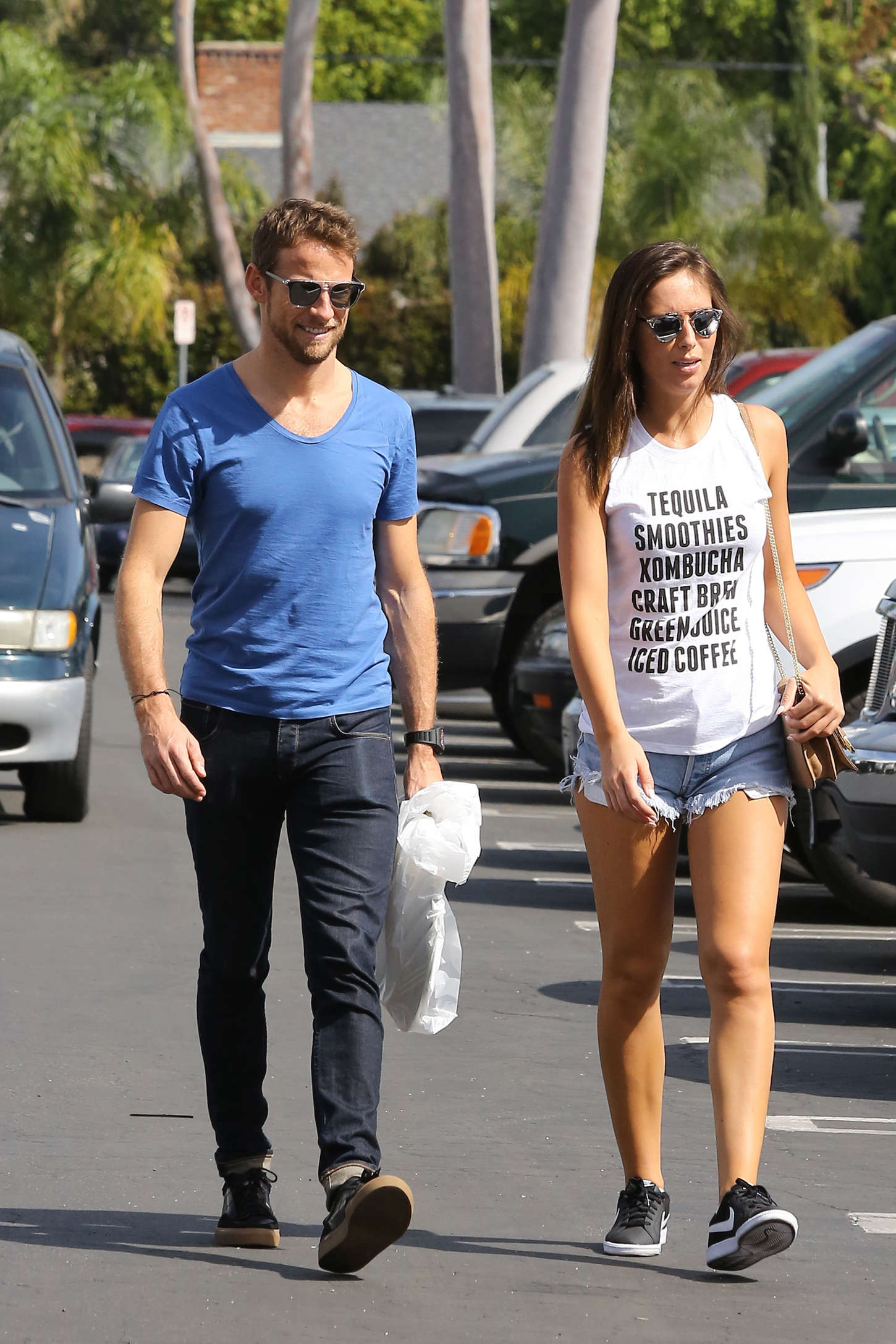Brittny Ward and Jenson Button Shopping together in Sherman Oaks