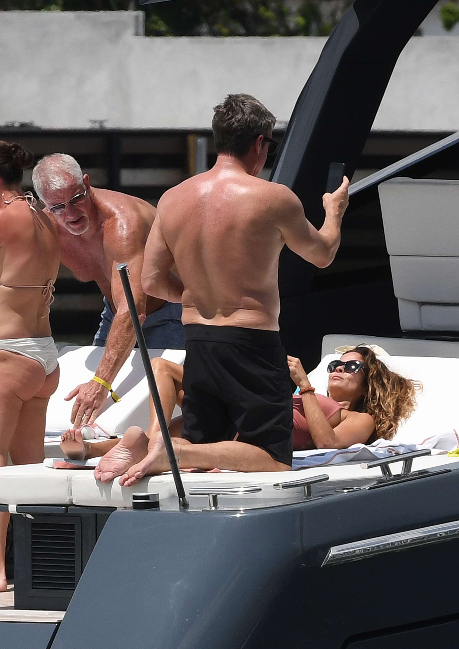 Brooke Burke in Pink Swimsuit â€“ Celebrates her birthday on a yacht in Miami