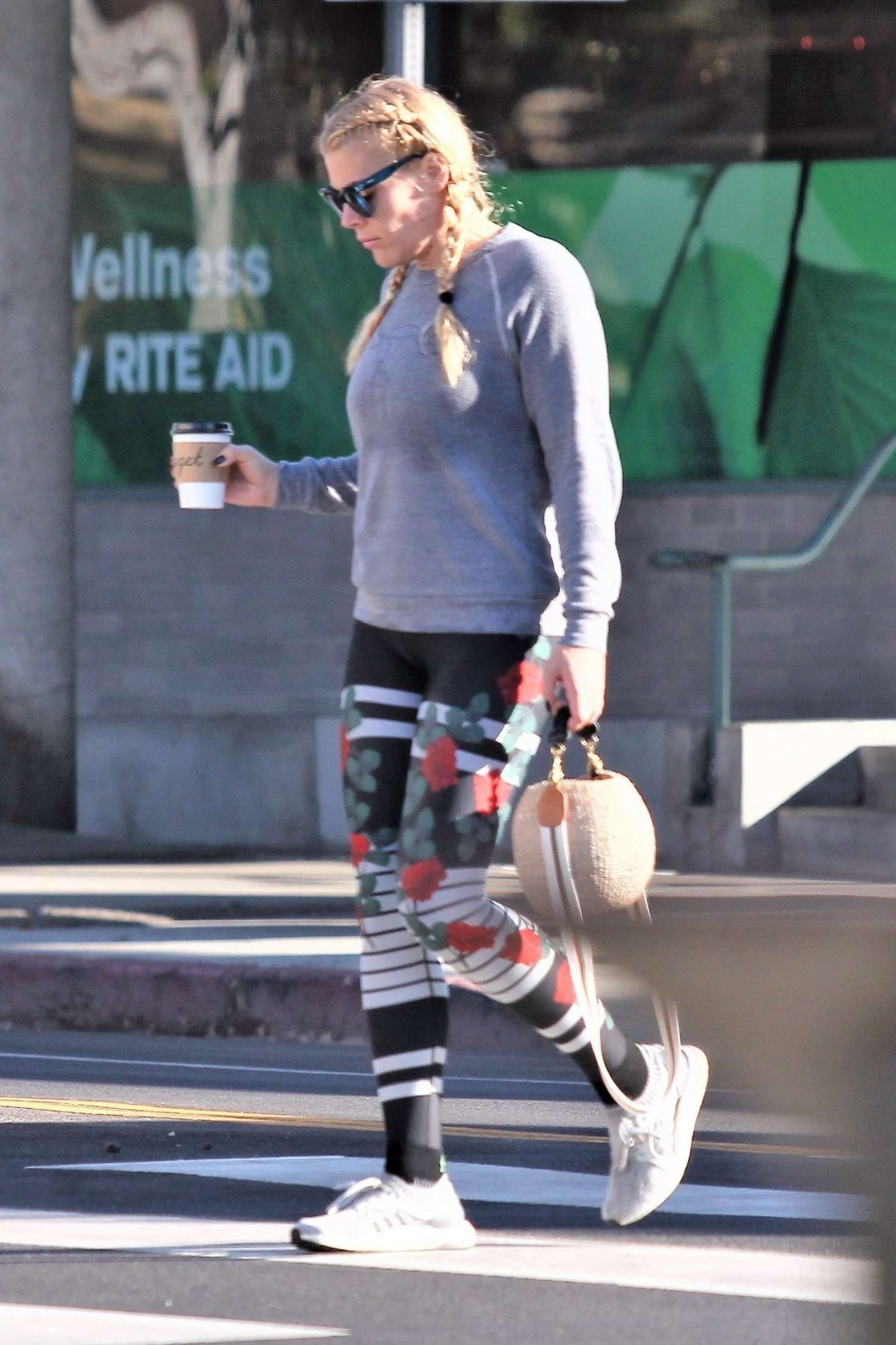 Busy Philipps in Tights out for coffee in Los Angeles