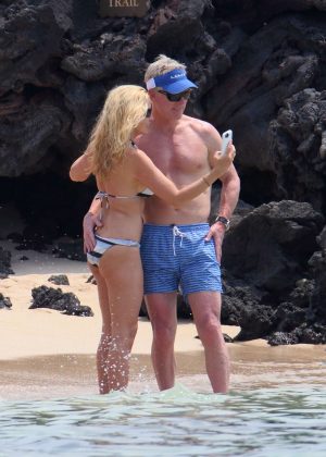 Camille Grammer In Bikini On The Beach In Hawaii Gotceleb