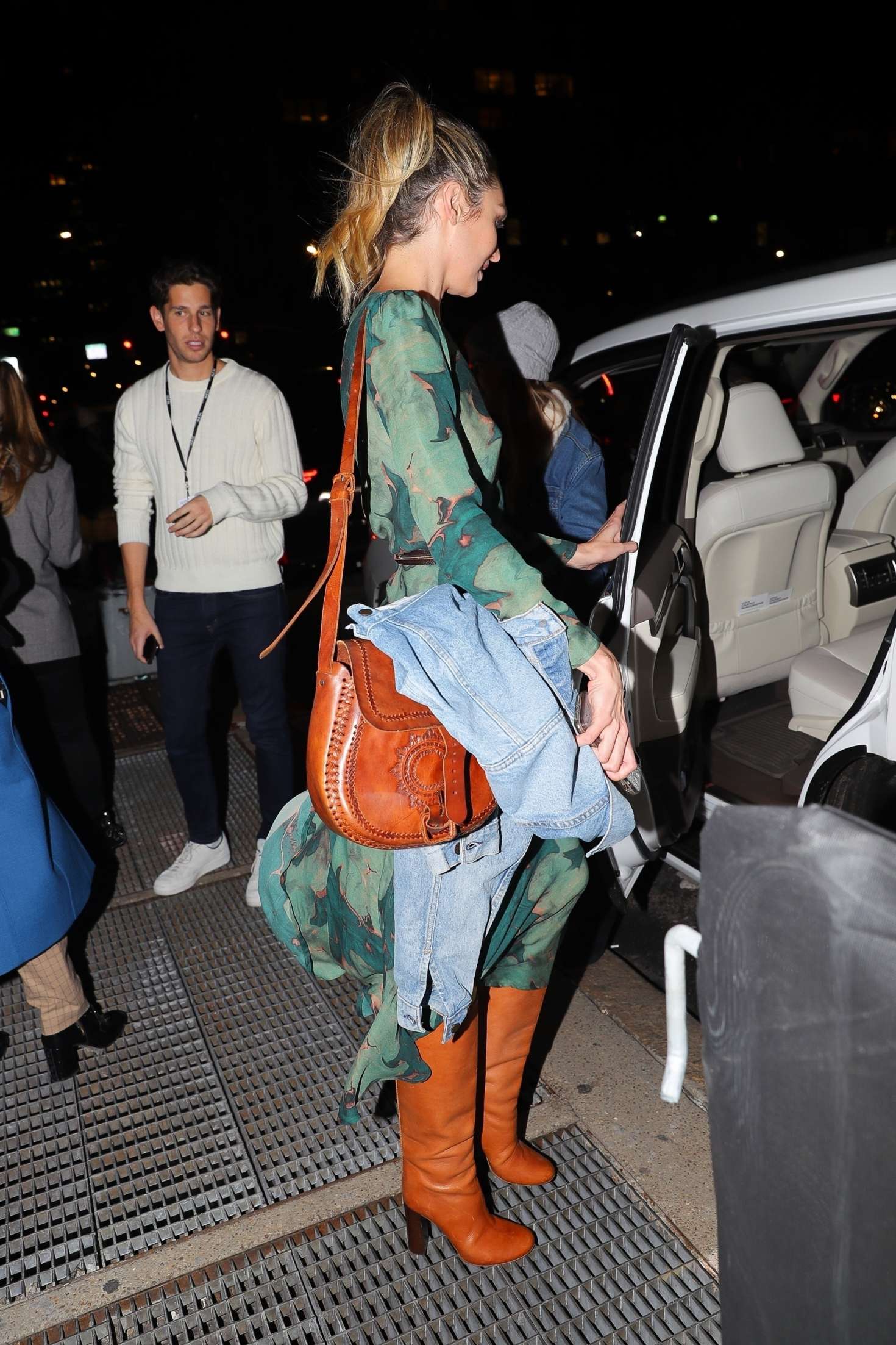 Candice Swanepoel â€“ Leaving the Prabal Gurung Fashion Show in New York