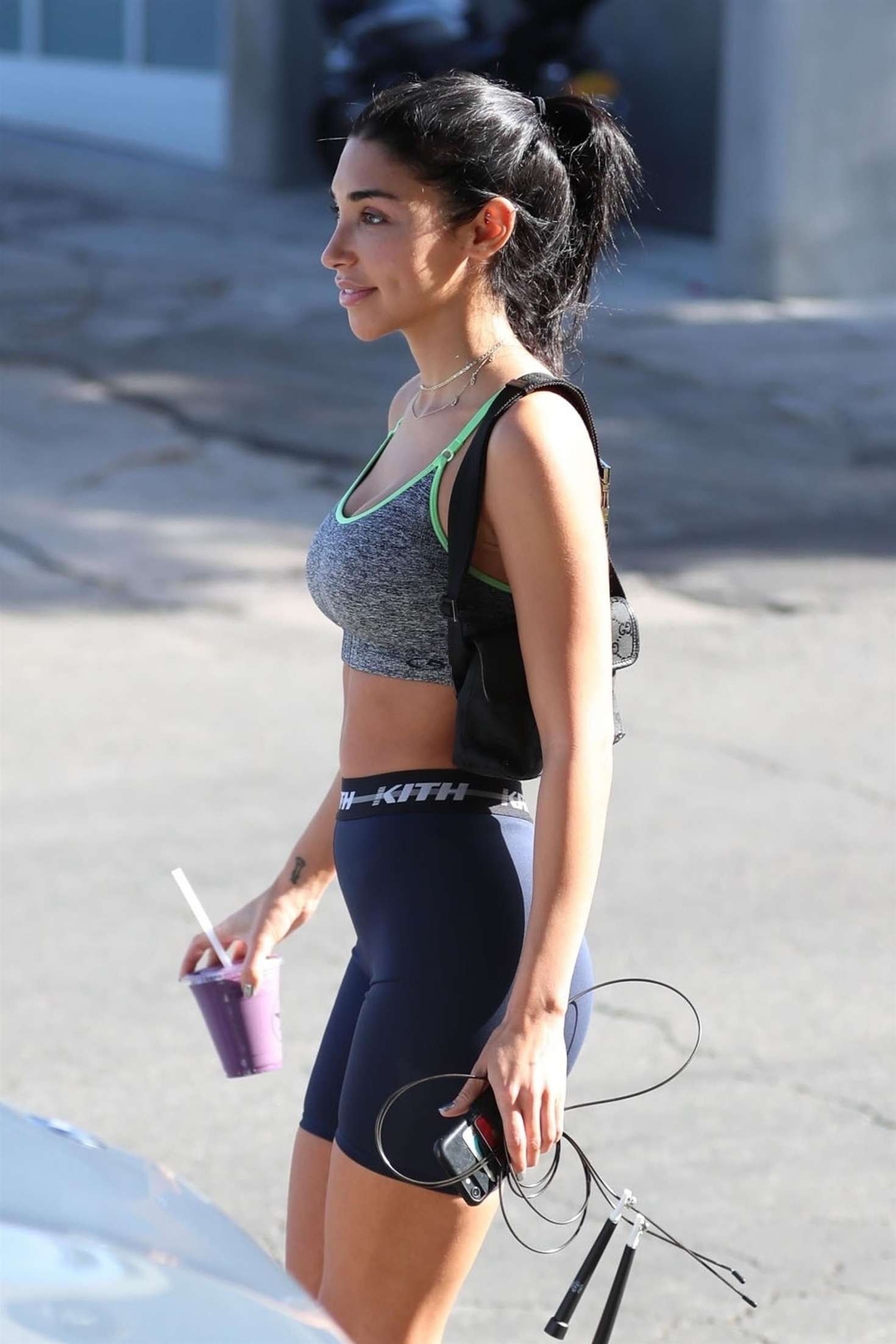 Chantel Jeffries in Shorts â€“ Heads to the gym in West Hollywood
