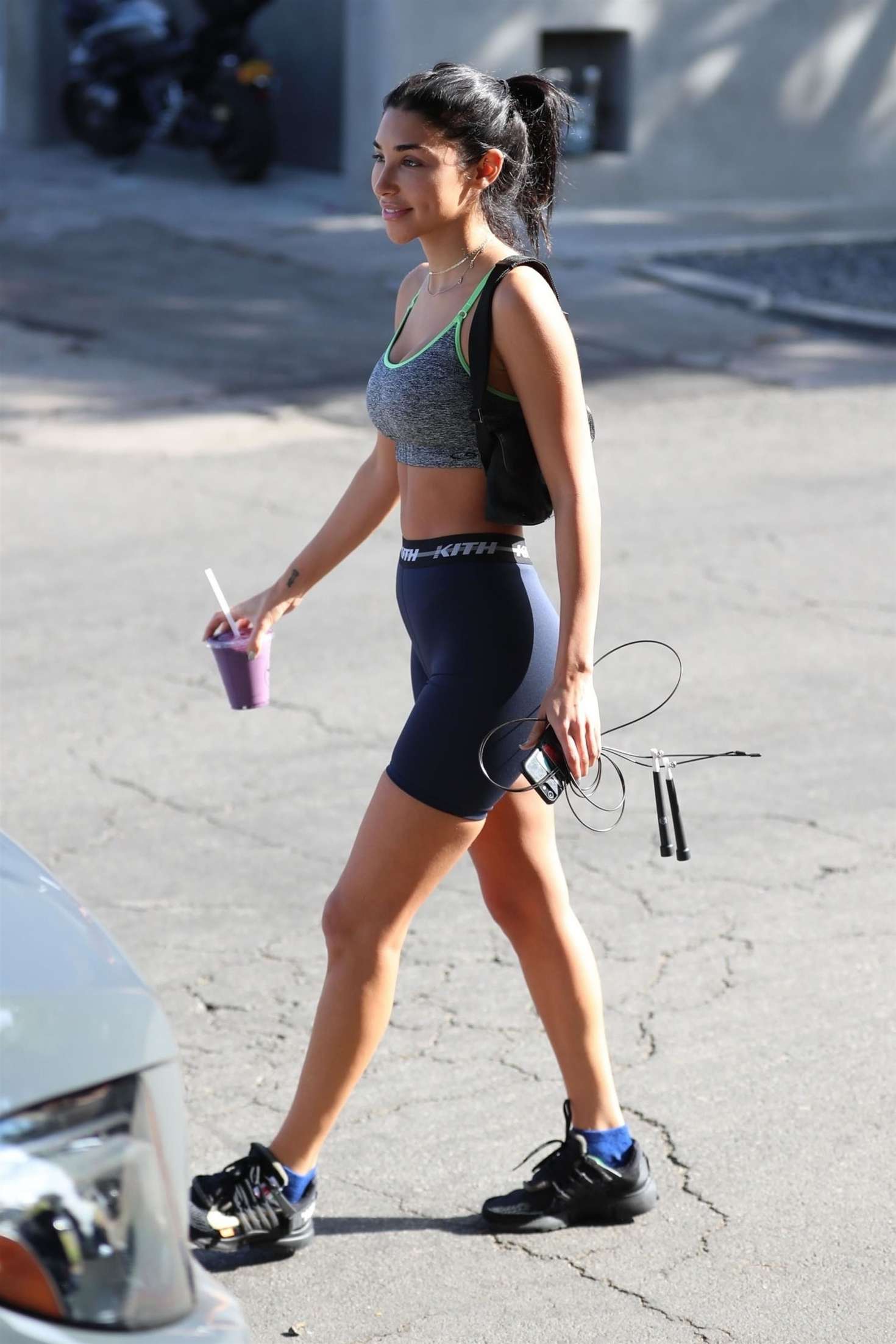 Chantel Jeffries in Shorts â€“ Heads to the gym in West Hollywood